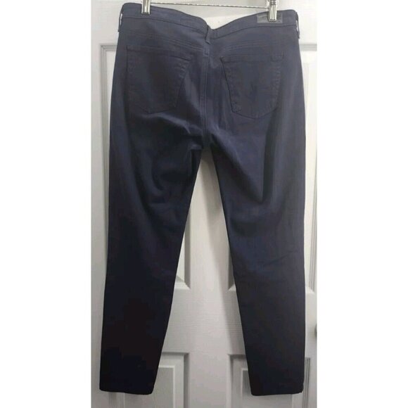 Adriano Goldschmied The Stevie Ankle Slim Straight Navy Velvet Pants 29 - Picture 2 of 7